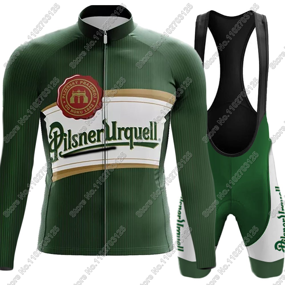 Cycling Gear Jersey - 2025 ドリンクビールサイクリングジャージセット夏チェコ長袖服シャツロードパンツビブショーツバイクスーツ MTB マイヨ