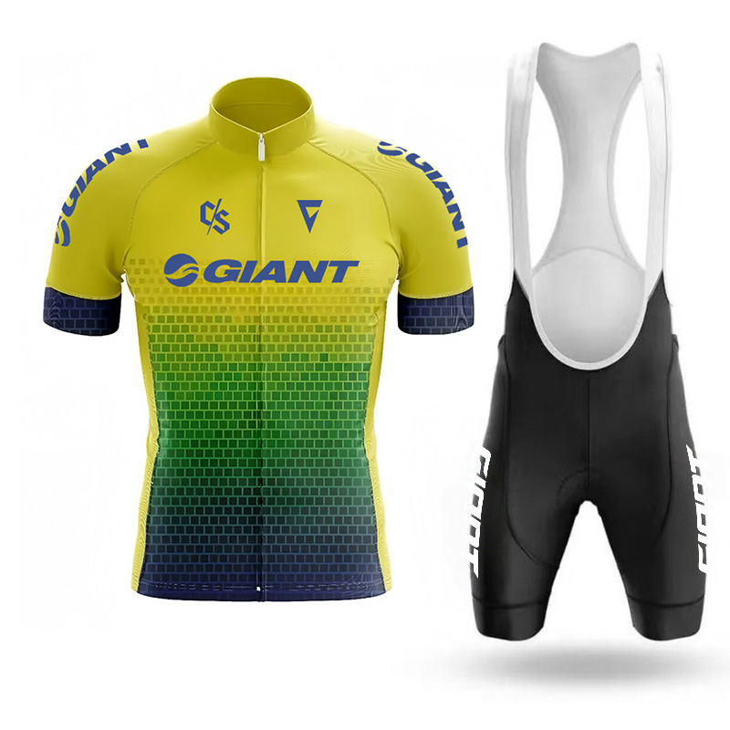 男性用ジャイアントサイクリングジャージ、ロードマウンテンバイ - Cycling Gear Jersey のレビューと価格