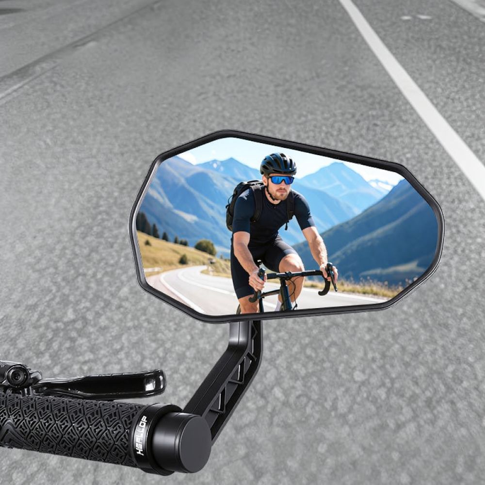 広視野角の自転車用ハンドルバーミラー。角度調整可能な後方反射 - Cycling Gear And Equipment のレビューと価格