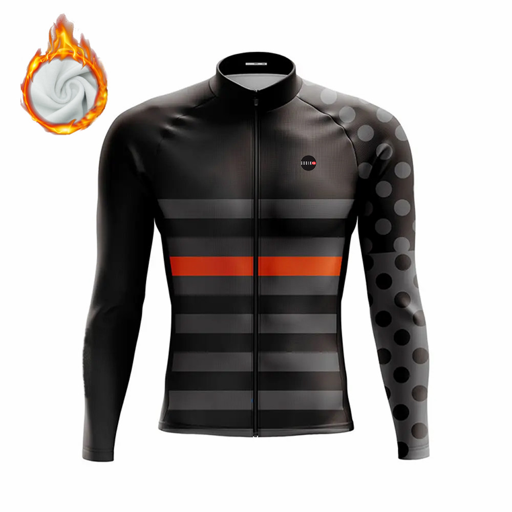 メンズ長袖サーマルフリースサイクリングジャージ、冬のゴビック - Cycling Gear Jersey のレビューと価格