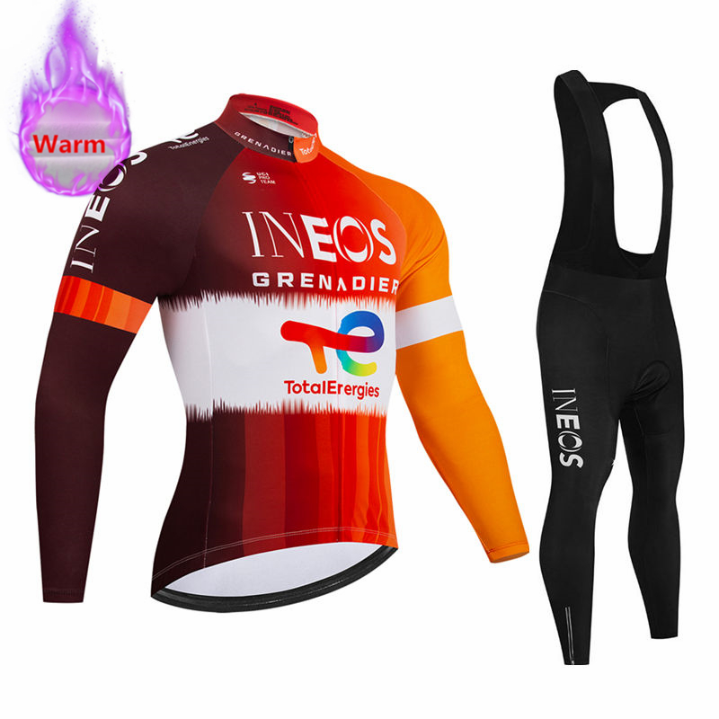 Ineos チーム冬用長袖サーマルフリースサイクリングジャー - Cycling Gear Brands のレビューと価格